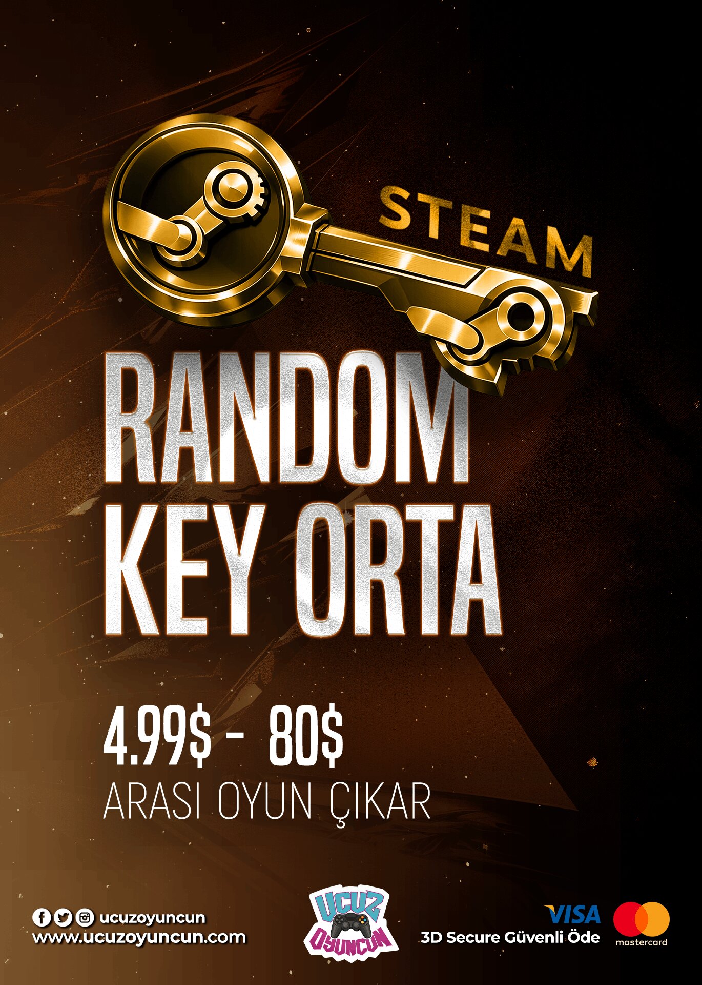 Steam Orta Boy Random Key