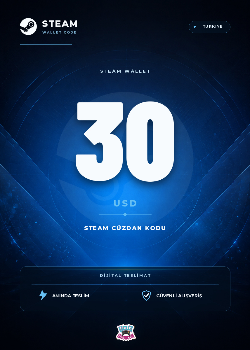 Steam USD — Steam USA 30 USD Kapak Resmi